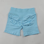 Impact Shorts 4.5" Seamless High Stretch Low Ribbed Band Subtle Glute Contour Shorts Fitness Workout Yoga Gym Shorts