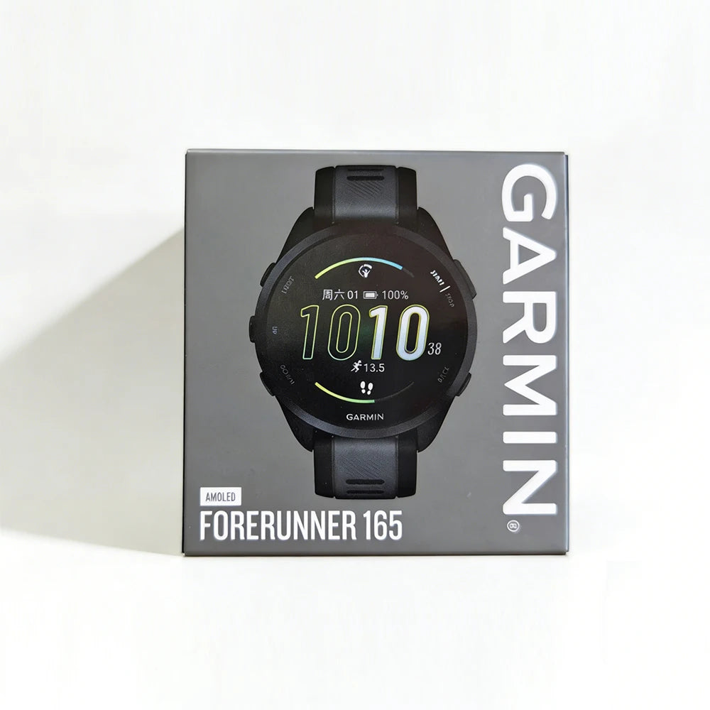 Garmin Forerunner 165 Smartwatch 1.2inches Colorful AMOLED Display GPS Metrics and Recovery Insights Monitoring Fitness Tracker