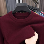 2025 New Men's Casual Sweater Round Neck Long Sleeve Knitted Sweater Diamond Pattern Fashion Versatile Top 2029