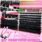 60/402PCS 100D Eyelash Set with Lower Eyelashes Thick & Comfortable for Daily Wear Party Wedding Night Makeup Lash Extensions