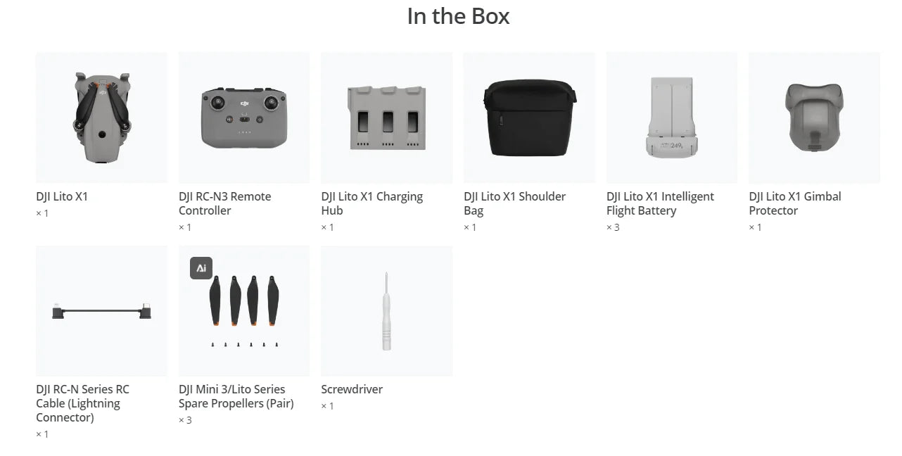 DJI Lito X1 Foldable Lightweight 4K Drone with Obstacle Detection ActiveTrack 1/1.3 Inch Sensor 15km Transmission for Beginners C0