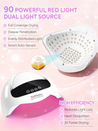 DianaBeauty UV Nail Lamp Portable Nail Dryer with Touch Screen Professional Manicure Lamp with Smart Sensor and Handle Nail Tool