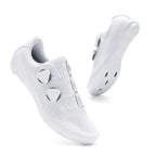 Speed Cycling Sneaker Men's Road Cycling Shoes Cleat Shoes Spd Shoes Cycling Flat Pedal Shoes Man Bike Outdoor Footwear White