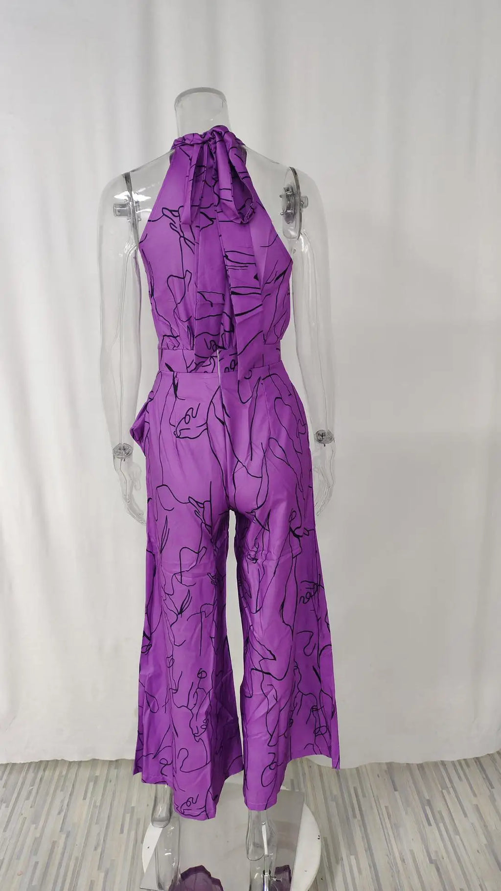 Sexy Sleeveless Jumpsuit Office Lady Spring Summer Fashion Casual Off Shoulder Print Jumpsuits For Women 2024 One Piece Rompers