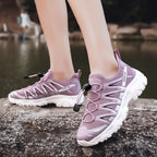 Women Summer Hiking Shoes Breathable Lightweight Outdoor Trekking Sneakers for Mountain Climbing