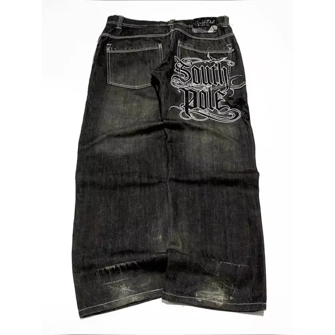 American Y2K 2025 New Baggy Wide Leg Black Jeans Overszied Women Street Casual Joker Denim Pants Couple Jeans Vintage Streetwear Main image