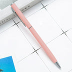 20-200 Pens New Slim Metal Ballpoint Pens Rose Gold Custom Logo Advertising Lettering Engraved Name School Office Supplies Gifts