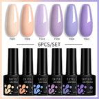 LILYCUTE 6PCS Gel Nail Polish Set Summer Neon Nail Gel Kits For DIY Nail Vernis Semi Permanent UV Lamp Gellak Nail Varnish Set