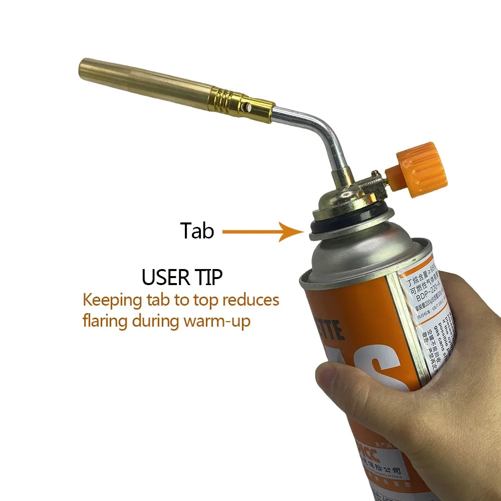 1PC Portable Outdoor Camping BBQ Heat Gun Butane Burner Welding Gas Torch Flame Gun Brazing Flamethrower for Soldering