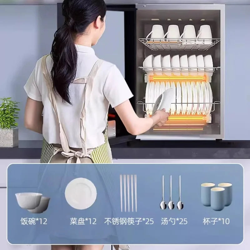 New No Drain Compact Vertical Dish Sterilizer Dryer All-in-One for Home Kitchen Commercial Catering
