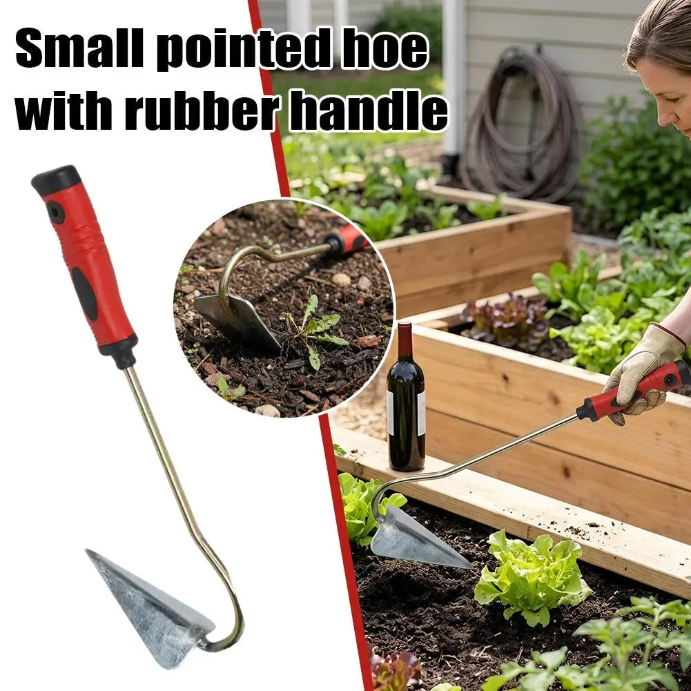 Small Pointed Garden Hoe with Ergonomic Handle Handheld Weeding Tool for Yard Planting Weeding O9D3