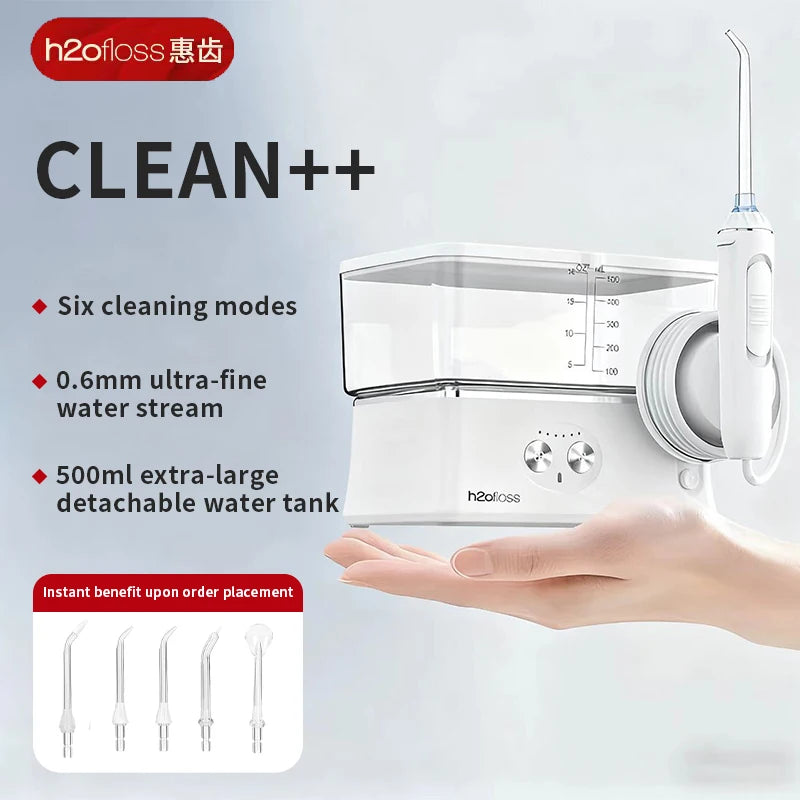 H2ofloss Water Flosser Portable Oral Irrigator 570ml 140PSI High Pressure 6 Modes 5 Nozzles with Storage Bag USB Rechargeable Secondary image
