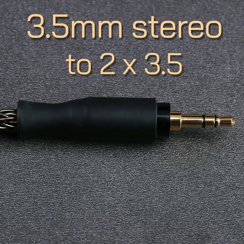 OPENHEART 16 Core Headphone Cable 1 to 2 jack dual 3.5/2.5/4.4mm/XLR Balance Cable For HIFIMAN DENON Replacement Cable 2m 3m