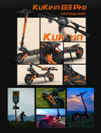 KuKirin G3 Pro Adult Electric Scooter 1200W*2 Motor All-Terrain Escooter 10 Inch Tire 52V23.4Ah Battery E-Mountain E-Scooter