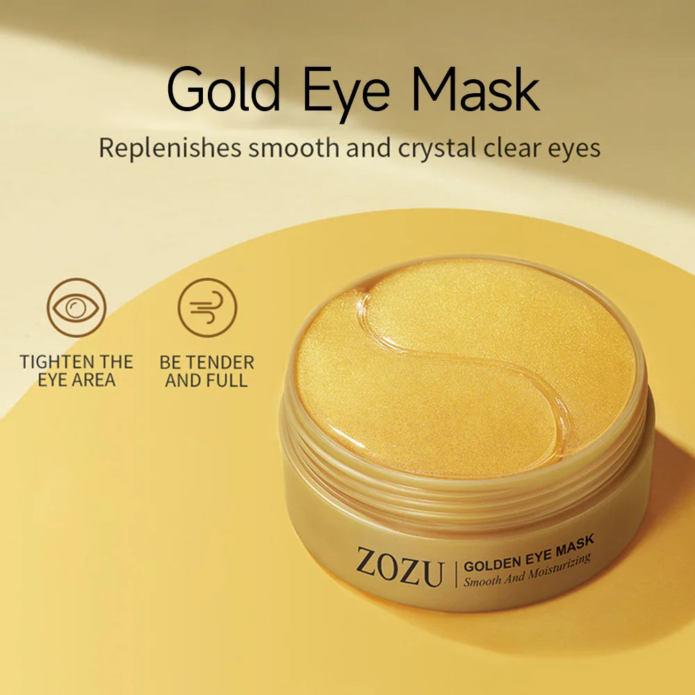 "30pcs 24K Gold Eye Mask Patches - Anti-Aging & Dark Circle Treatment, Hydrating Collagen Boost for Puffy Eyes"