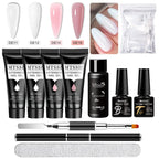 24PCS/Set 20ml Poly Naili Extension Gel  Kit Mini UV Lamp Sealer With Base Top Coat Professional Poly UVNail Gel Kit Starter Kit