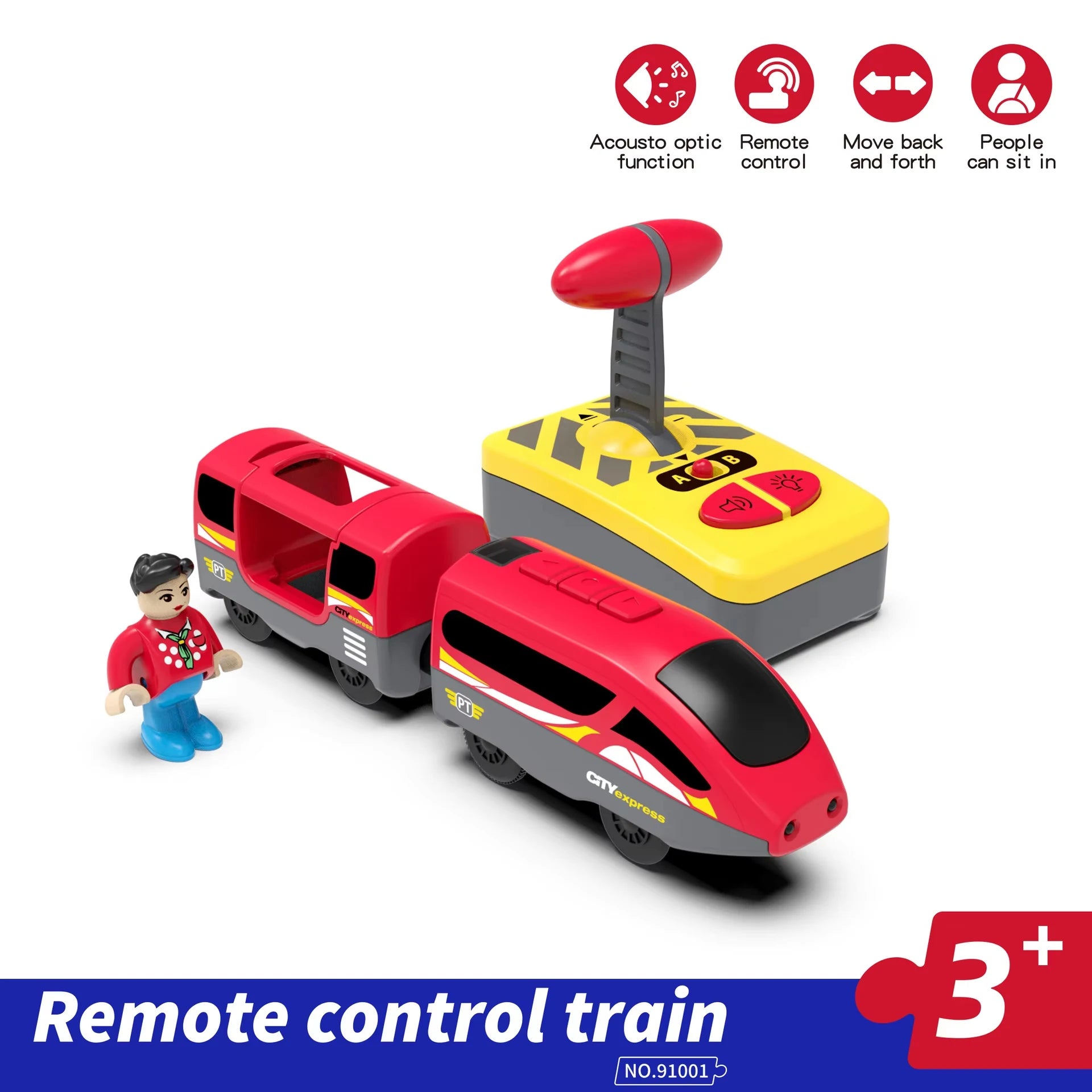 Kids RC Electric Train Set Locomotive Magnetic Train Diecast Slot Toy Fit for Wooden Train Railway Track Toys for Children Gifts Main image