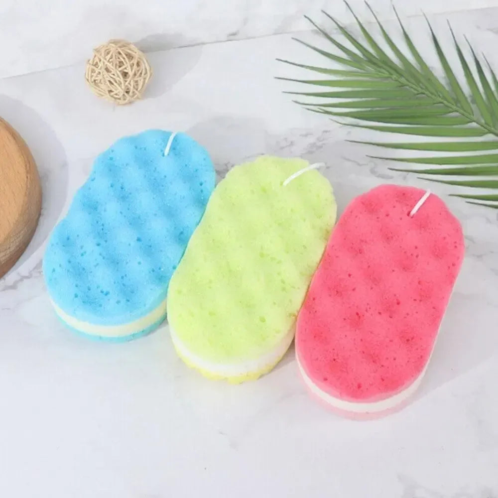 3-layer Wave Bath Sponge Exfoliating Body Brush Shower Skin Clean Massage Cleaning Shower Brush Skin Care Remover Bath Supplies Main image