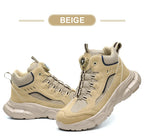 Rotary Buckle Safety Shoes for Man with Steel Toe Cap Anti-smashing, Anti-puncture, Anti-slip Work Safety Boots Industry Welding