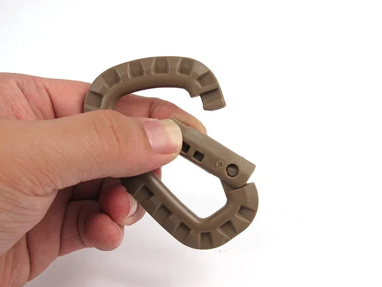 Tactical Carabiner Carabina Karabiner Clip Plastic Cadet Hiking Camping
