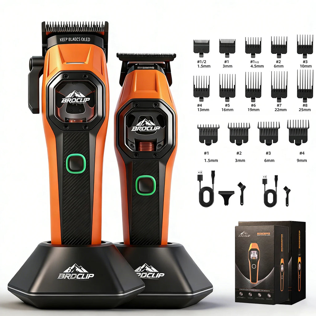 New Professional BRDCLIP Salon Barber Kit vector motor Hair Clipper 7800-13000RPM Trimmer 8000-13000RPM Metal body 2603 Shaver