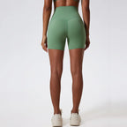 Hearuisavy Summer Soft Yoga Shorts Buttock Lift Gym Leggings Women High Waist Sports Shorts Women Running Workout Shorts Female