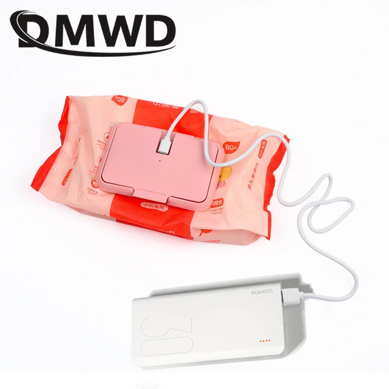 Portable Baby Wipes Heater Thermal Warm Wet Towel Dispenser Napkin Heating Box Cover For Home Car Mini Tissue Paper Warmer USB Main image