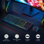 Redragon S141 Gaming Keyboard & Mouse Combo,K515 Wired RGB Membrane Keyboard and 10000 DPI Wired M616 Gaming Mouse Bundle