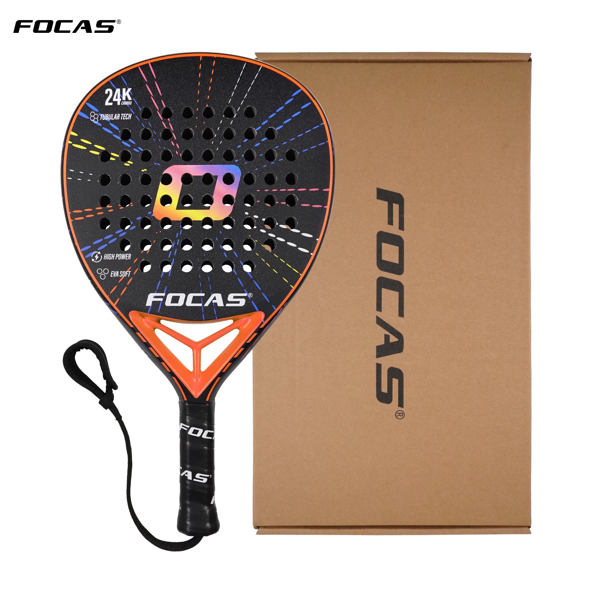 FOCAS 2026 Padel 24K carbon fiber plate tennis racket surface treatment Main image
