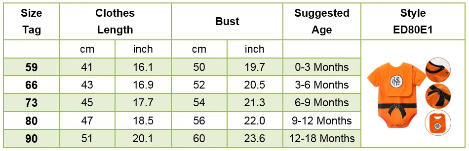 Anime Clothes Baby Vegeta Rompers Newborn Kuririn Roshi Training Outfit Infant Kids Halloween Cartoon Cosplay Costume Jumpsuit