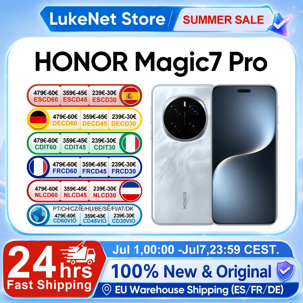 HONOR Magic7 Pro 5G Smartphone Snapdragon 8 Elite 6.8''120Hz LTPO Display 5270Mah 100W Charge Magic UI 9.0 Based on Android 15 Main image