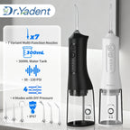 Dr.Yadent YD06 Cordless Oral Irrigator WaterFlosser 300ML Portable Water Jet USB-C Fast Charge 7 Nozzles 4 Modes IPX7 Waterproof