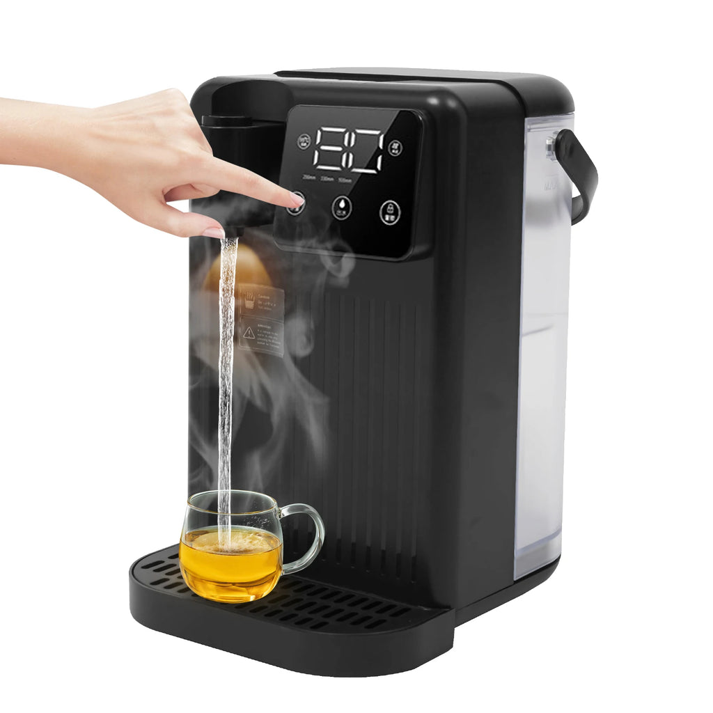 1700W 3L Instant Hot Water Dispenser 3s Heat LED Touch Screen Electric Kettle 25-99°C Temp Control EU Plug for Home Office Black