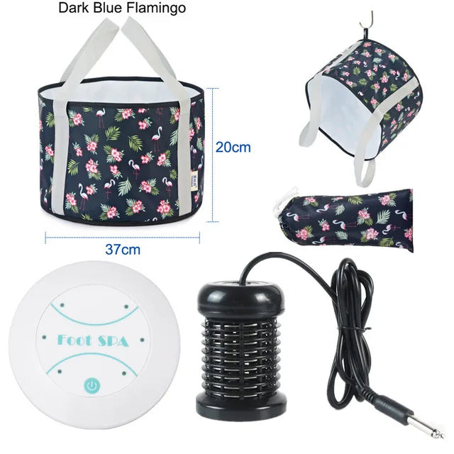 Detox Ionic Foot Spa Bath Massage Machine Electric FootBath Cleanse Massager Vibrating Foot Best Care Arrays Aqua Health Therapy
