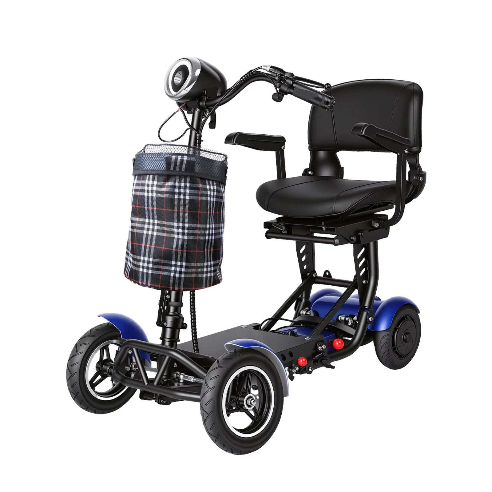 SUNNIGO 4 Wheels All Terrain Electric Mobility Scooter Dual 500W Motor 36V 18Ah Lithium Battery Lightweight Foldable Travel Scooters Adjustable Seat Anti-slip Tires Safe Brake System Comfortable Long Range 50km For Senior Dis Main image