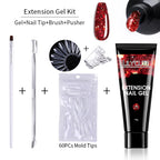 LILYCUTE 15ml Extension Gel Nail Polish Set Quick Nail Prolong With Extend Mold Nail Tips Acrylic Solution Manicure Tools Kit