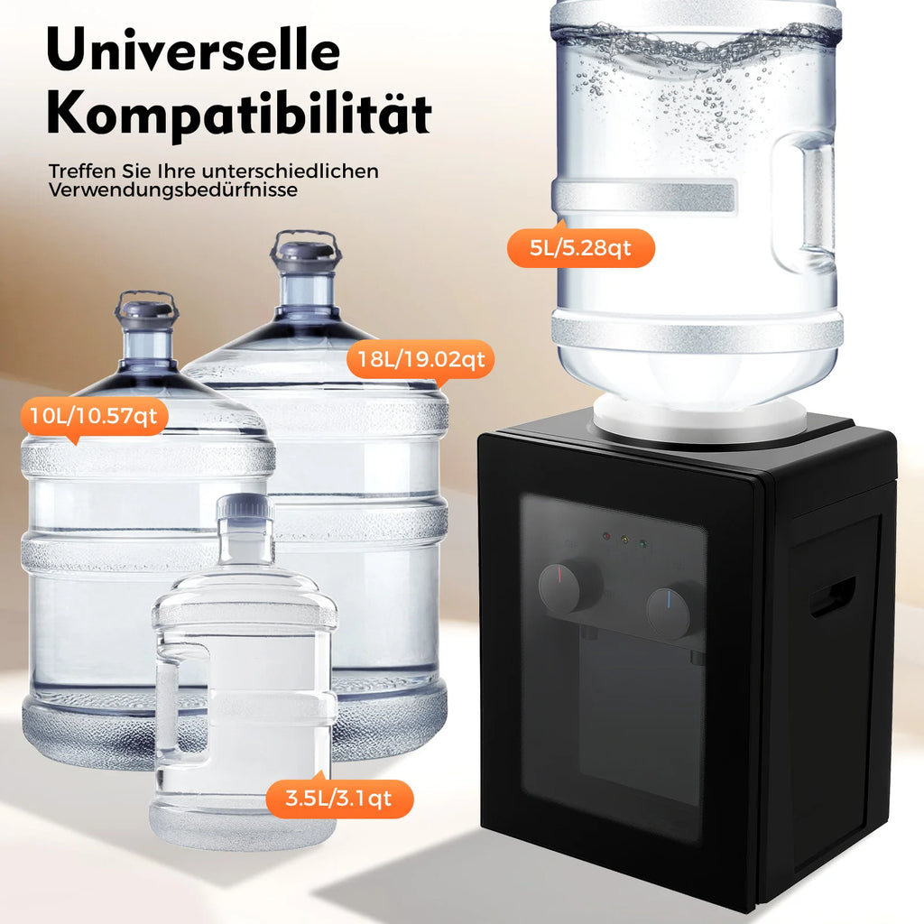 550W Desktop Water Dispenser Stainless Steel Liner PP Material 270x235x370mm 3kg Fast Heating & Cooling Dual-Use Water Dispenser