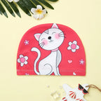 Kids Swim Cap Cartoon Pattern High Elastic Ear Protection Breathable for Pool Swimming Boys Girls Comfort Fit