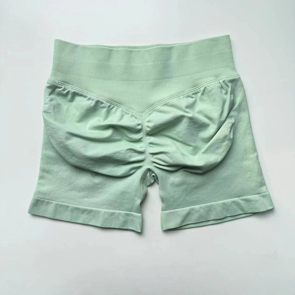 Impact Shorts 4.5" Seamless High Stretch Low Ribbed Band Subtle Glute Contour Shorts Fitness Workout Yoga Gym Shorts