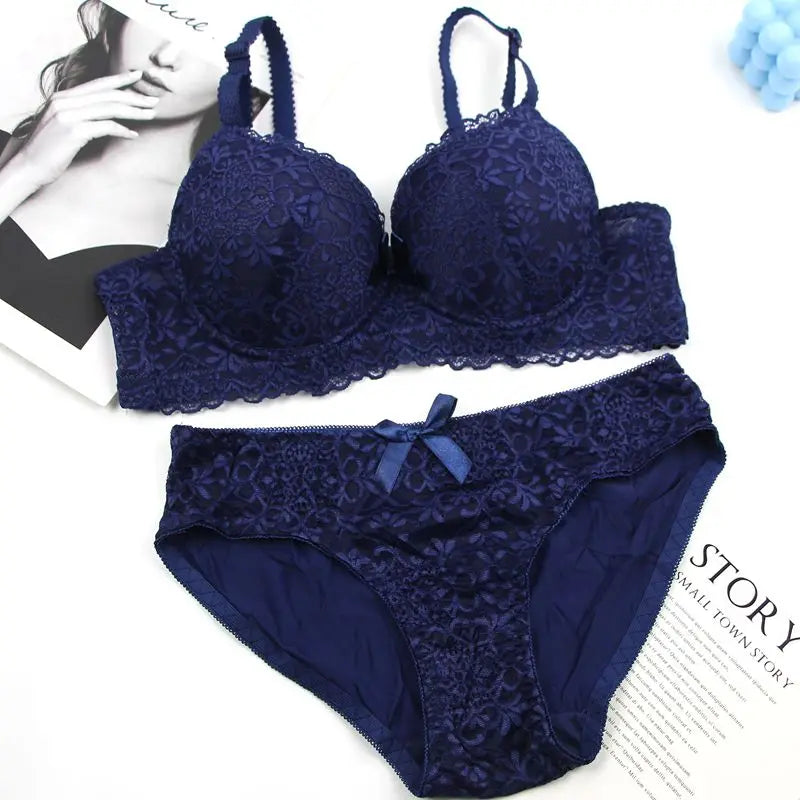 DaiNaFang New Sexy Bras Set Push Up Underwear For Women Adjustable Breathable Design Sweat Absorbing Upper Tray BC Cup Lingerie