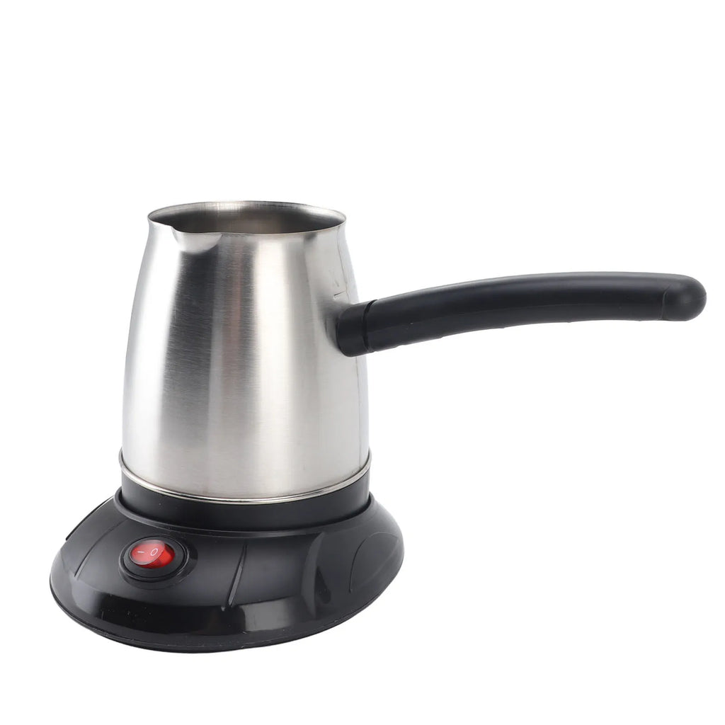 500ml Stainless Steel Electric Turkish Coffee Maker Pot with Long Removable Handle for Tea And Milk