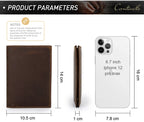Retro Leather Passport Cover RFID Blocking For Cards Travel Passport Wallet Document Organizer Case With 1 Pen Holder Men Women