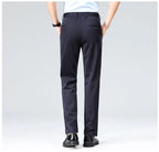 Summer Autumn Thin Trousers Men Formal Dress Suit Pants Work Pants Quality Business Casual Pants Black Wine Red Long Pants