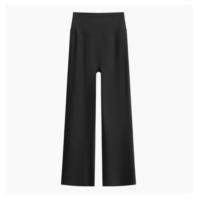 DRUR Women's High Waisted Capri 3/4 Length Yoga Leggings With Tummy Control Flare Pants for Gym Running Dance Clothes Summer New