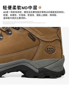 RAN Cow Leather Hiking Boots Men For men Outdoor Sport Walking Sneakers trekking Snow Shoes women Climbing Mountain Hunting boot