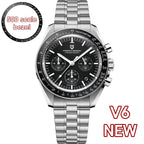 New PAGANI DESIGN Moon Men Watch Retro Luxury Quartz Watches For Men Stainless steel Sport waterproof Chronograph Man+With BOX