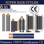 SenCiciMen X9 Multi Hair Styler Curling Iron Hair Hot Air Brush Curling Barrel Hair Dryer Salon Professional Curly Hair Styler