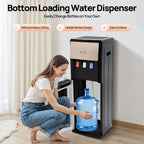 Electric Hot and Cold Water Cooler Dispenser, Versatile Standing Bottom Loading Water Dispenser for Home Office, 110V US/220V EU