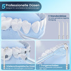 Sejoy Electric Water Flossers Oral Irrigator Rechargeable Portable Dental 5 Modes Water Tank Teeth 300ML Waterproof Cleaner