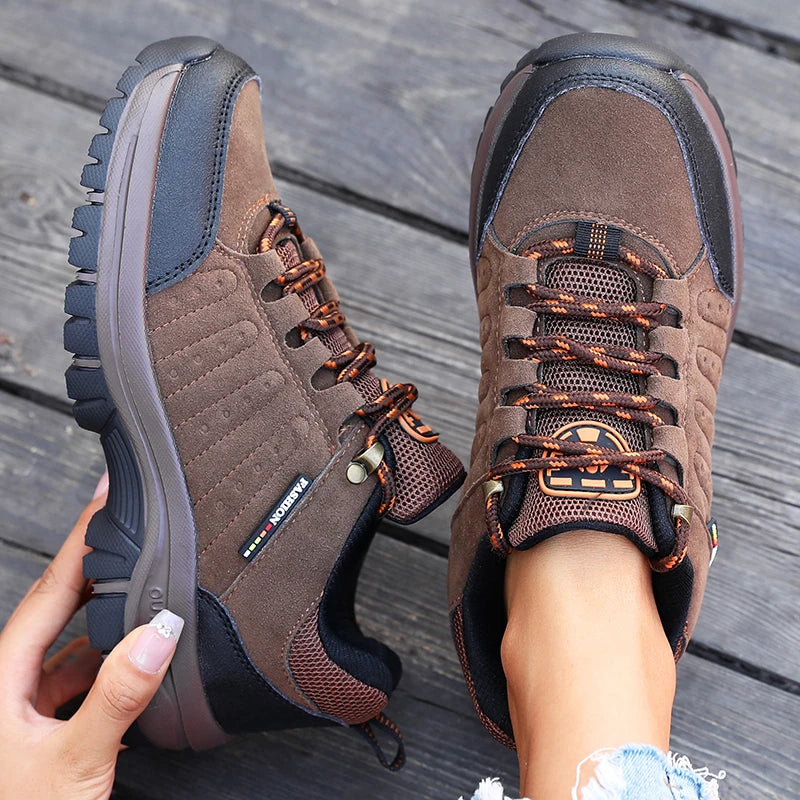 Hiking Shoe Outdoor Retro SuedeTactical Platform Women's Sneakers Spring Autumn New 2025 Anti Slip Mountaineering Camping Shoes Main image